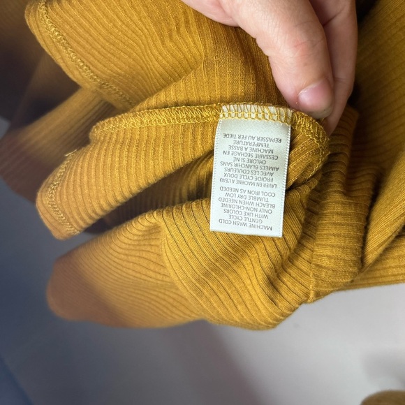 Love Fire Goldenrod Ribbed Long Sleeve Drop Waist Dress | Size Small - Picture 9 of 10